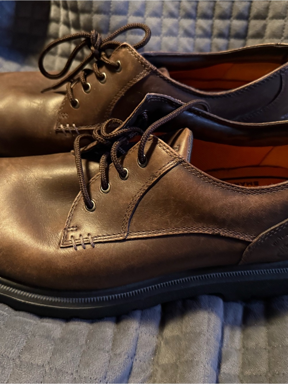 Timberland 61019 Brown Leather Waterproof Derby Shoes Size 10.5 #bn1